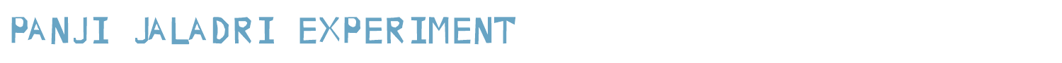 sample PANJI JALADRI EXPERIMENT font